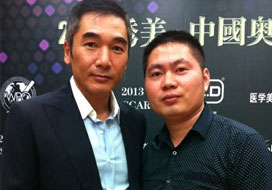 广州先锋与明星合影